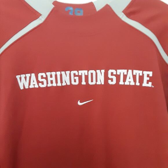 Washington State Cougars Sweatshirt Mens L Red Long Sleeve Therma Fit Y2K Nike - Picture 2 of 9